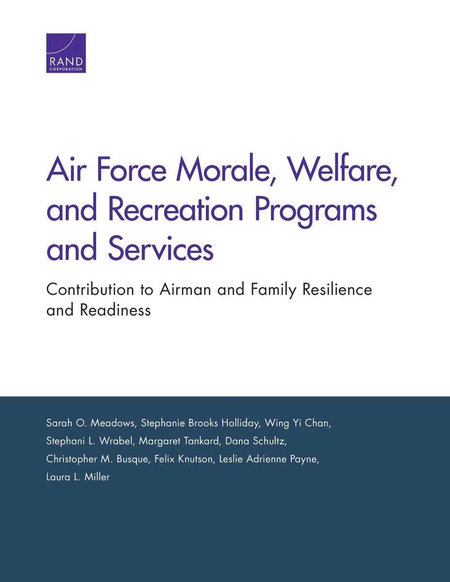 Air Force Morale, Welfare, And Recreation Programs And Services ...