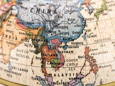 East and Southeast Asia on a globe, photo by fpdress/Getty Images