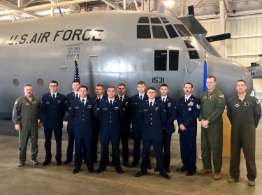 Nine Airmen graduate from the Basic Flight Engineer Course at the 344th Training Squadron, Career Enlisted Aviator Center of Excellence, as the first-ever class comprised completely of non-prior service students at Joint Base San Antonio-Lackland, Texas, 13 Dec., photo by 1st Lt. Kayshel Trudell/U.S. Air Force