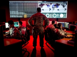 Cyber warfare specialists engage in weekend training at Warfield Air National Guard Base in Middle River, Maryland, June 3, 2017, photo by J.M. Eddins Jr./U.S. Air Force