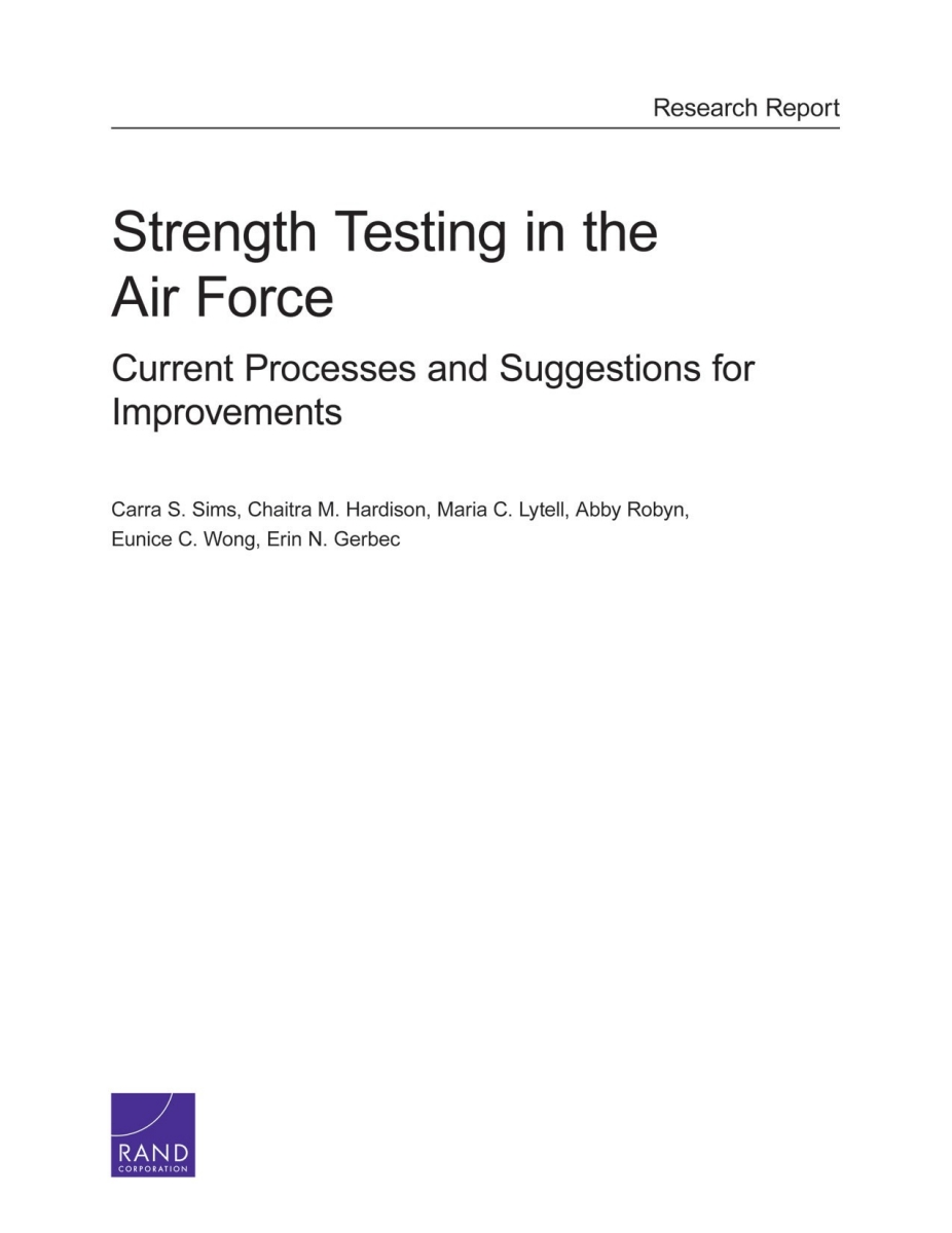 Air Force Test Center Organization Chart