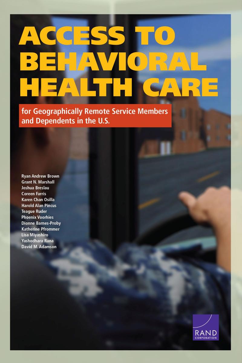 Access To Behavioral Health Care For Geographically Remote Service ...