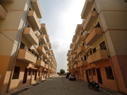 The Dinesh Nagar housing complex on the outskirts of New Delhi