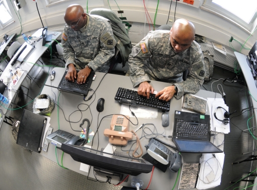 An exercise at the Joint Cyber Control Center