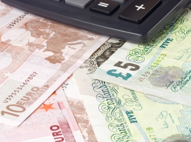 Forex - British and Euro currency pair with calculator