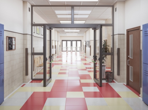 A school hallway