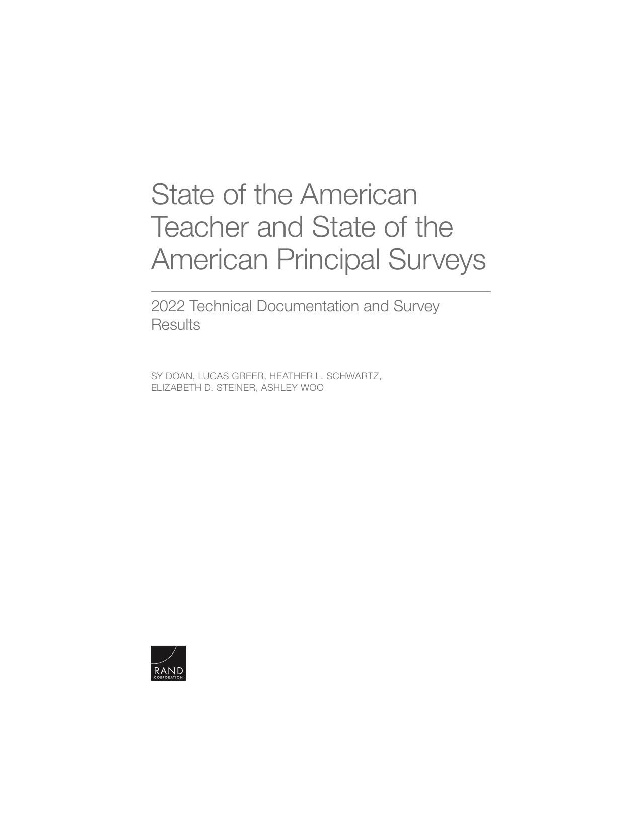 State of the American Teacher and State of the American Principal