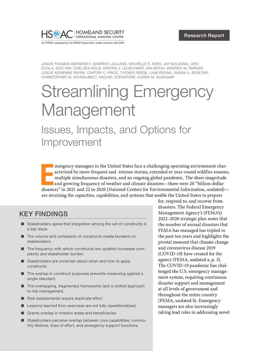 research topics in emergency management