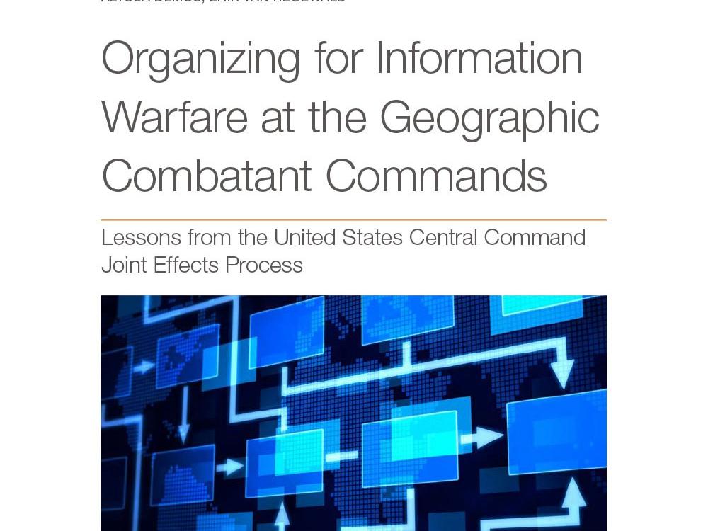 Organizing for Information Warfare at the Geographic Combatant Commands ...