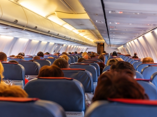 Passengers on a flight