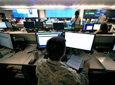 Airmen from the 33rd Network Warfare Squadron conduct cyber operations at Joint Base San Antonio-Lackland, Texas, Aug. 27, 2019, photo by Tech. Sgt. R.J. Biermann/U.S. Air Force