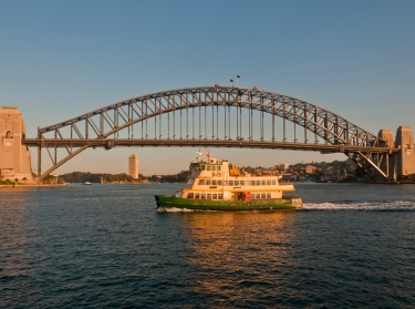 Sydney harbor bridge and ferry