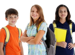 Three middle school students