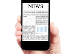 smartphone with news