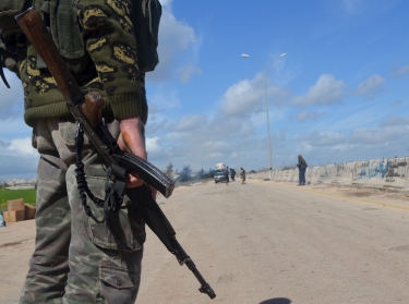 Members of al Qaeda's Nusra Front man a checkpoint in Idlib, Syria, March 30, 2015