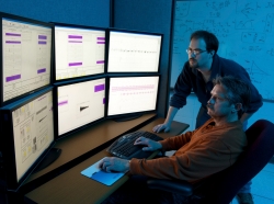 Department of Homeland Security researchers work at the Idaho National Laboratory in Idaho Falls, April 28, 2010