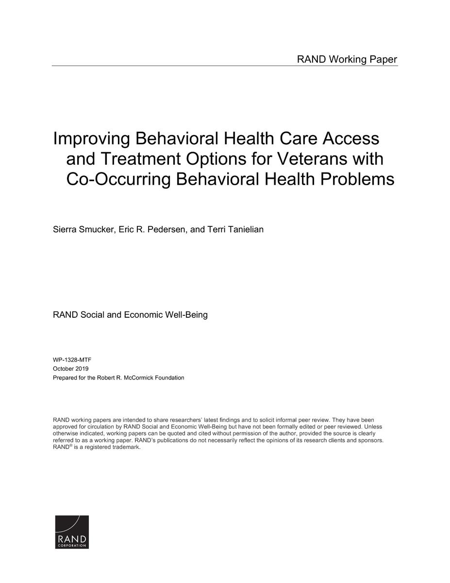 Improving Behavioral Health Care Access And Treatment Options For ...