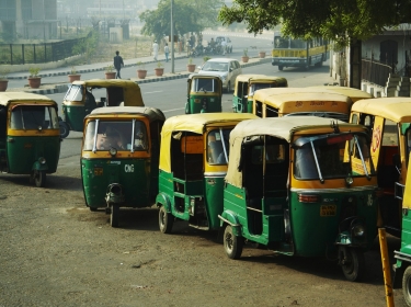 Mototransport (bicycle cars) in New Delhi, India