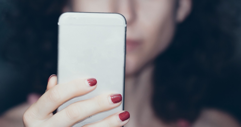 Woman using smartphone