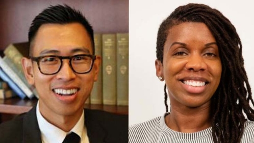 Peter Nguyen, left, and Jhacova Williams