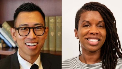 Peter Nguyen, left, and Jhacova Williams
