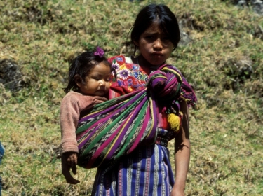 Guatemalan girl and baby