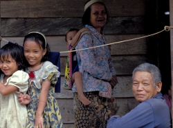 Southeast Asian rural family