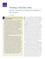 
  الاستثمار في السنوات المبكرة: تكاليف ومنافع الاستثمار في الطفولة المبكرة في نيوهامبشاير 